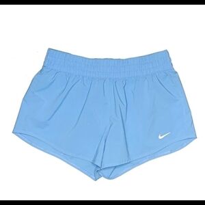 Nike Women's Sky Blue Athletic Running Shorts with Elastic Waist